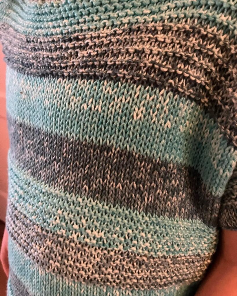 trui met Sport print 2 kleuren detail