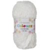 Color Cloud wit - fluffy polyester garen