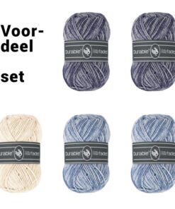 Voordeel mix set - Cosy fine faded bollen - 5 stuks - stoere kleuren