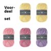 voordeel set geel lila roze cosy fine faded