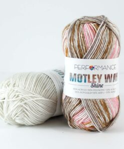 Motley Way shine bruin roze - gemêleerd acrylgaren