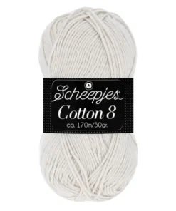 scheepjes cotton 8 700 licht grijs