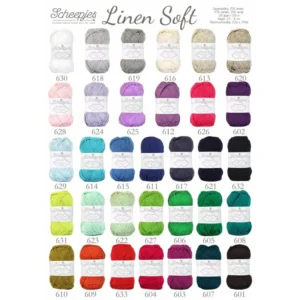 linen-poster kleurenkaart - linen soft van scheepjes