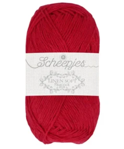 linen soft 633 rood - scheepjes garen