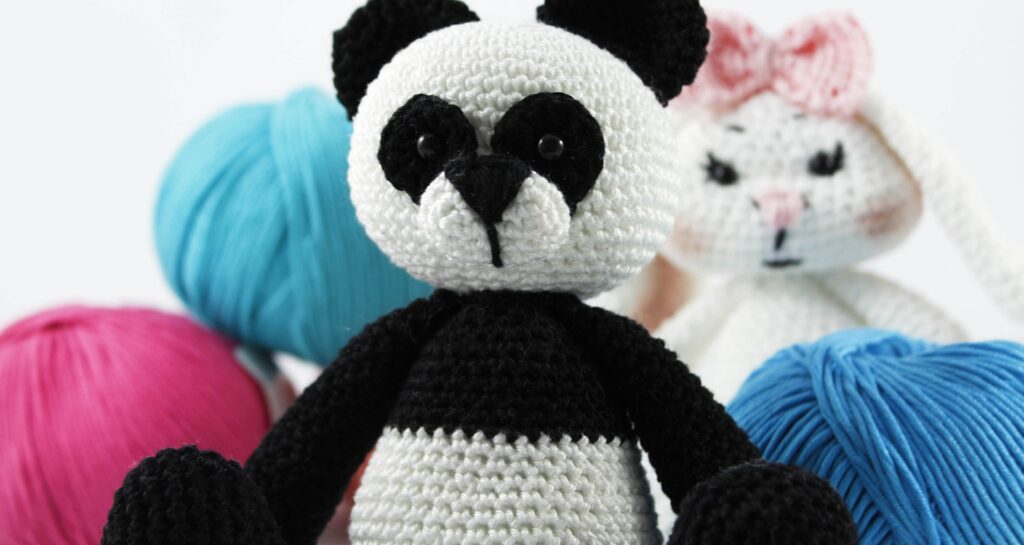 panda haakpatroon queen uni