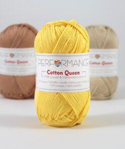 Cotton queen uni helder geel (010) - katoen garen