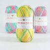 Cotton queen multi geel zalm groen (10485) - katoen garen