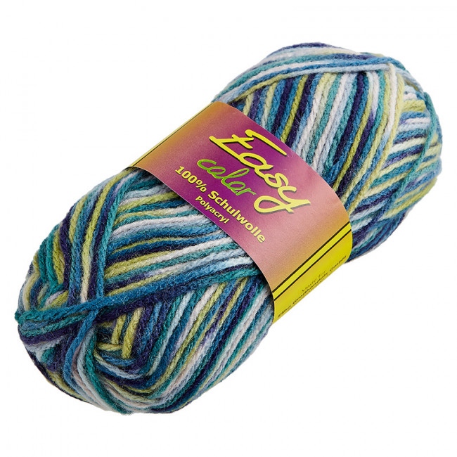 Easy Color blauw lime wit (1351) - acrylgaren