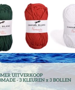 nomade rood donkergroen en wit