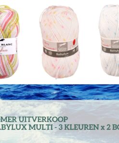 Babylux multi - set van 6 bollen - zalm lime wit lichtblauw