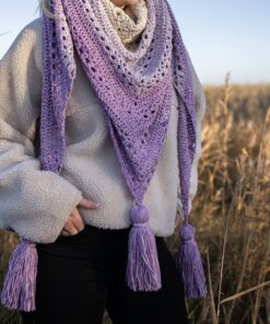 Sjaal haakpakket Faded shawl - Cosy fine faded paars - Afbeelding 2