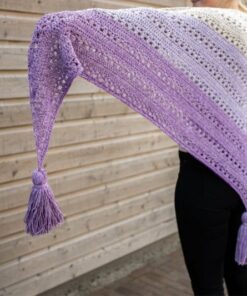 haakpakket faded shawl - sjaal paars