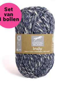 indy donker blauw set van 8