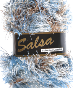 Lammy yarns Salsa blauw bruin 630 - polyester garen