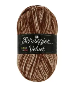 scheepjes velvet 851 gardner bruin premium acrylgaren